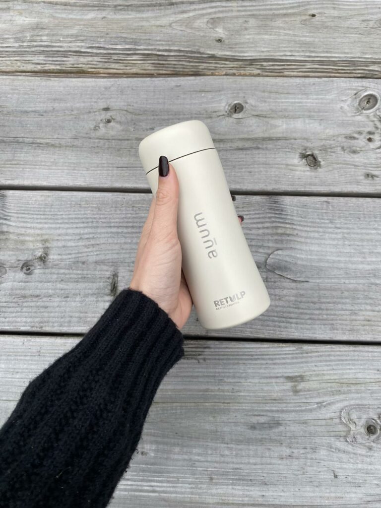 Retulp Tumbler thermosbeker - Auum sand-beige graveren