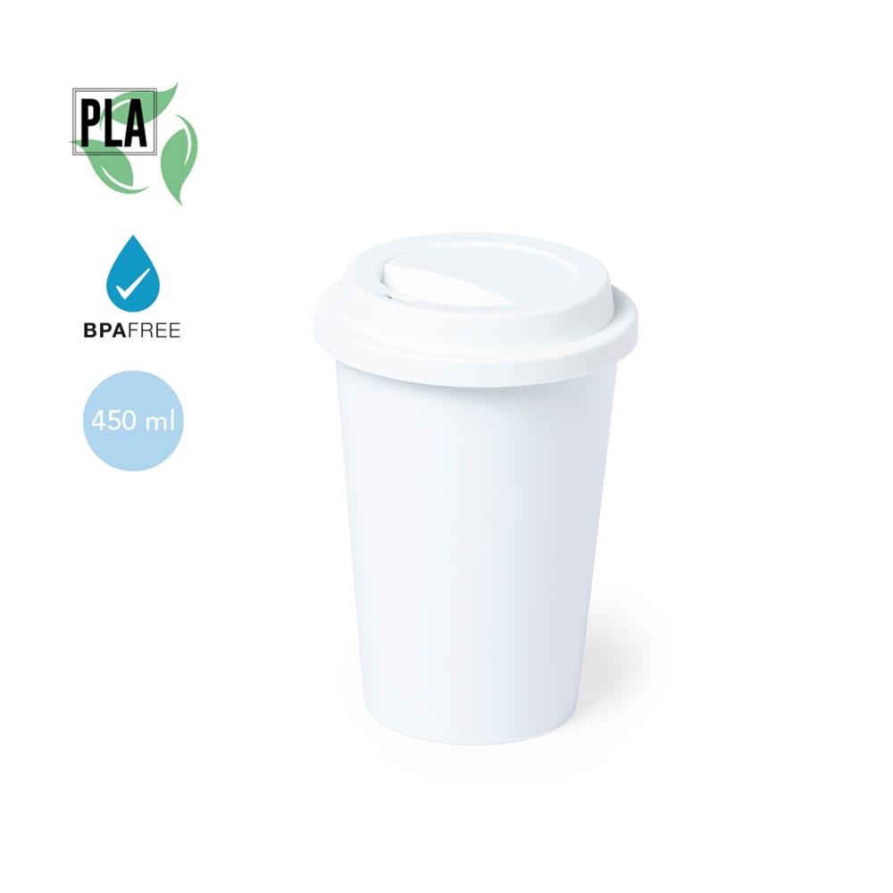 Eco Koffiebeker Composteerbaar PLA 450 ml