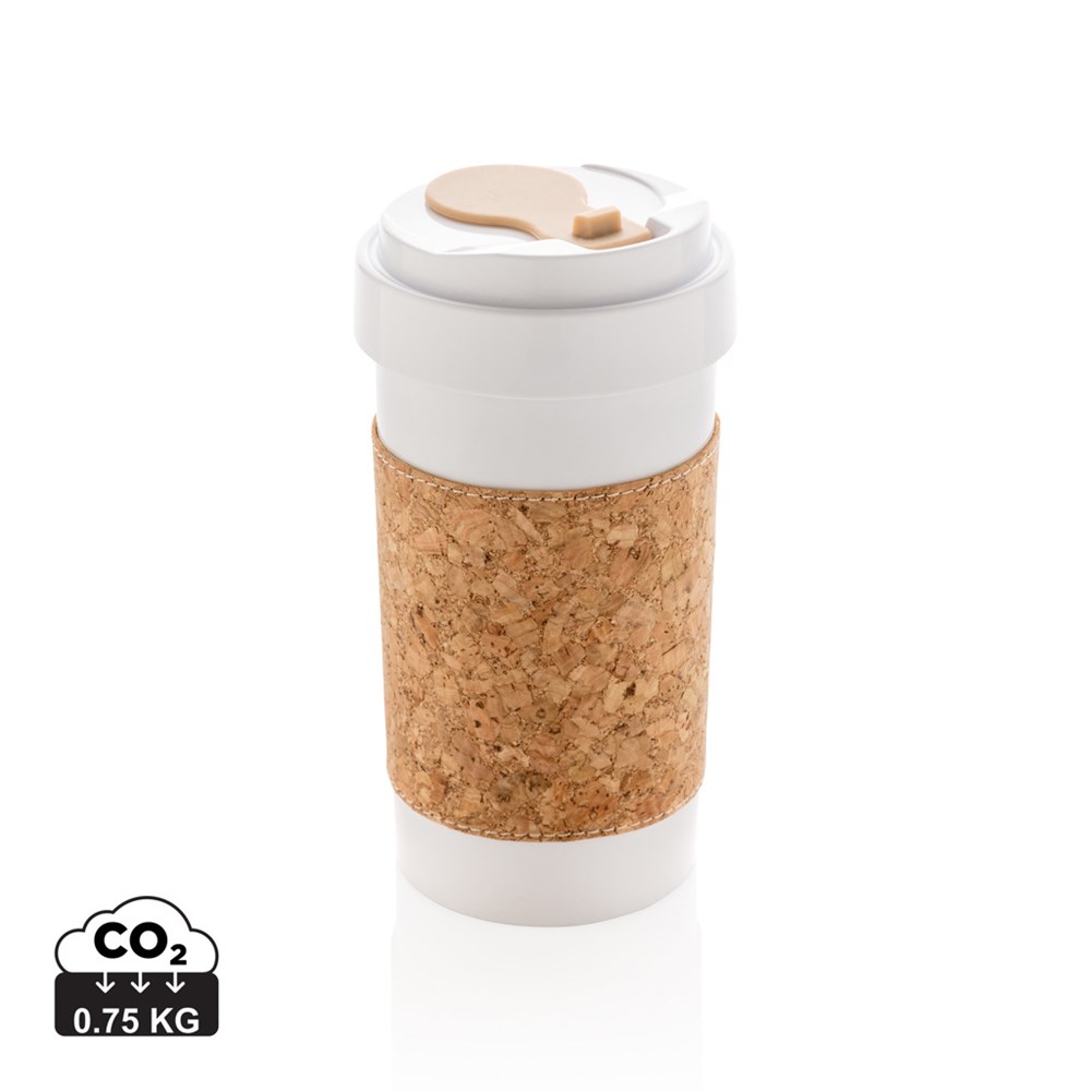 Eco PLA Reisbeker Kurk Handvat 400 ml