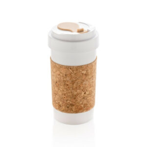 Eco PLA Reisbeker Kurk Handvat 400 ml