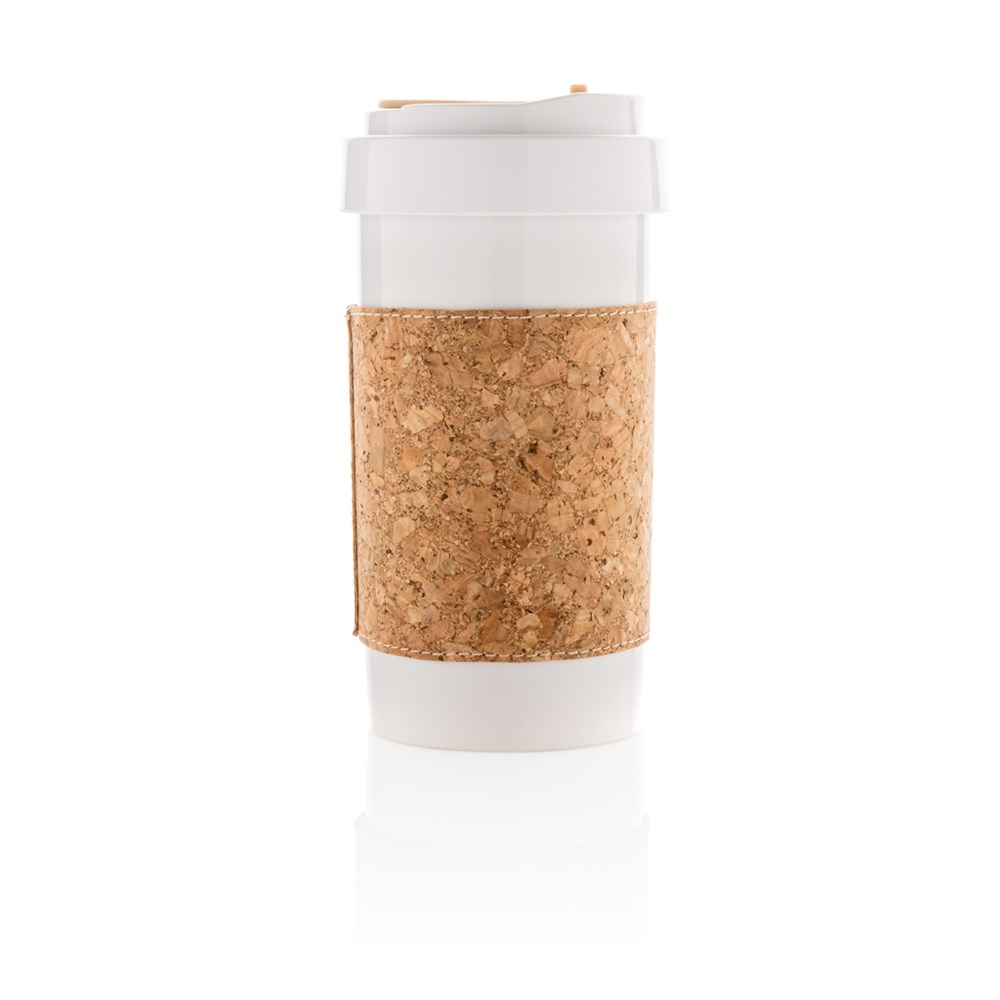 Eco PLA Reisbeker Kurk Handvat 400 ml