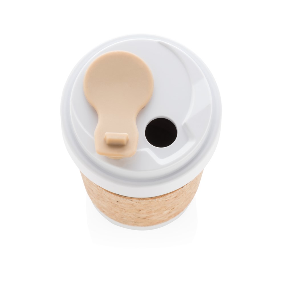 Eco PLA Reisbeker Kurk Handvat 400 ml
