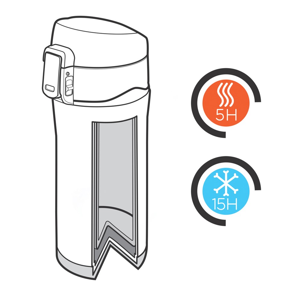 Eco Reisbeker Gerecycled RVS Easy Lock 300 ml