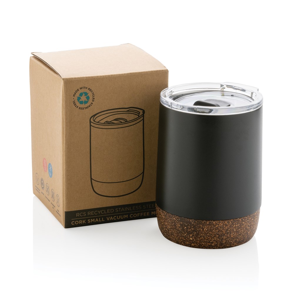 Eco Reisbeker Gerecycled RVS Kurkbodem 180 ml