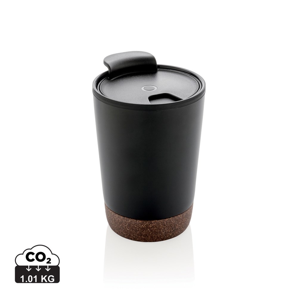 Eco Reisbeker Gerecycled RVS Kurkbodem 300 ml