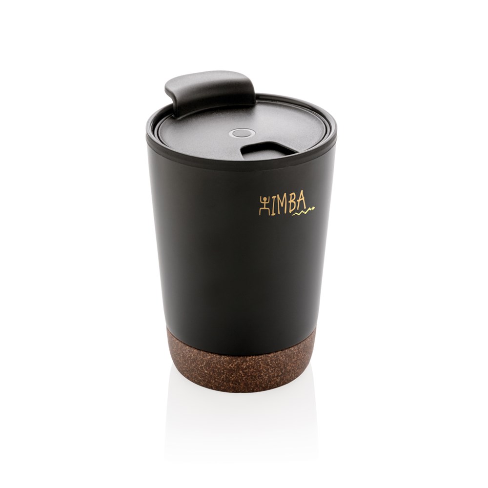 Eco Reisbeker Gerecycled RVS Kurkbodem 300 ml