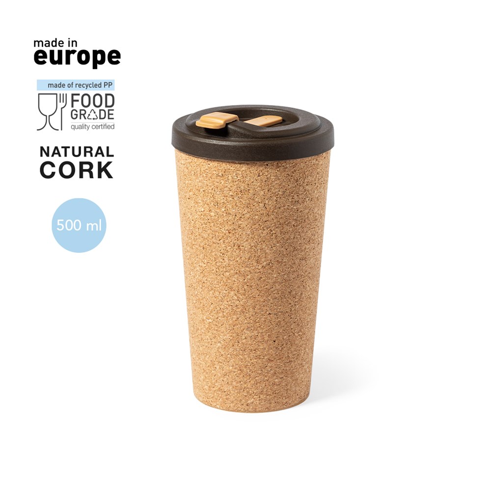 Eco Reisbeker Natuurkurk 500 ml