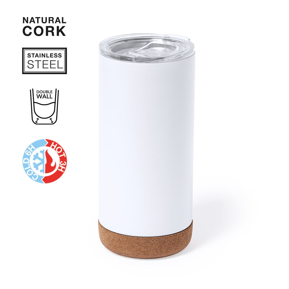 Thermosbeker RVS Kurkbodem 500 ml