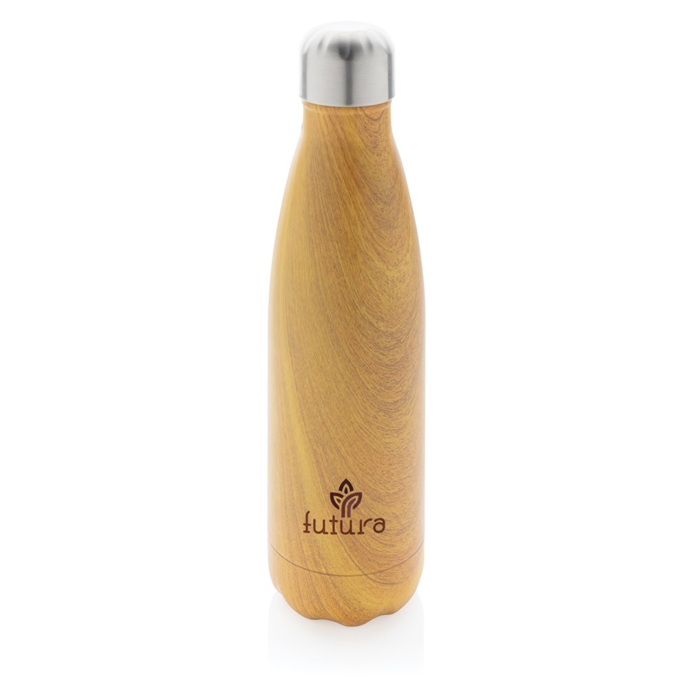 Thermosfles RVS Houtdessin 500 ml