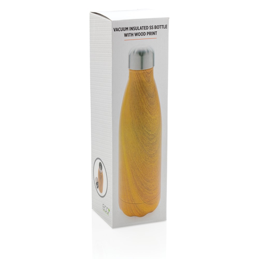 Thermosfles RVS Houtdessin 500 ml