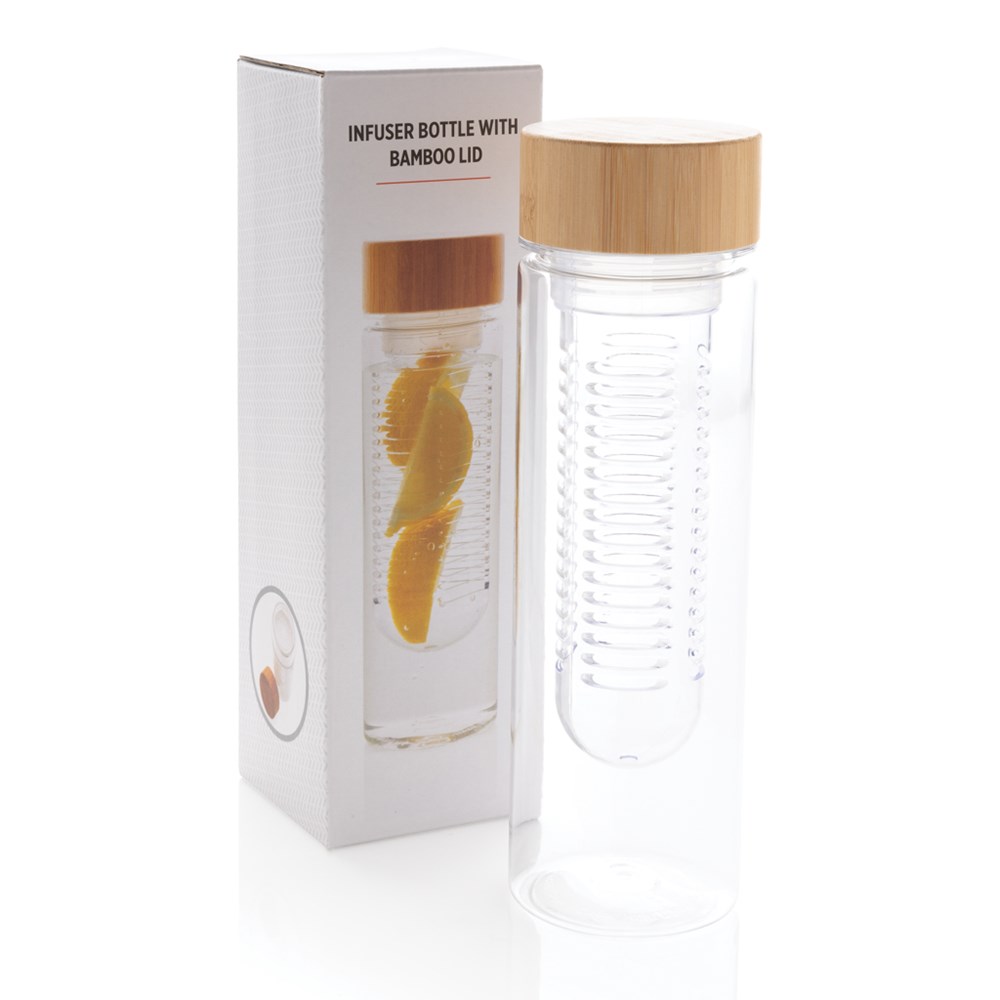 Waterfles Fruit Infuser Bamboe 640 ml