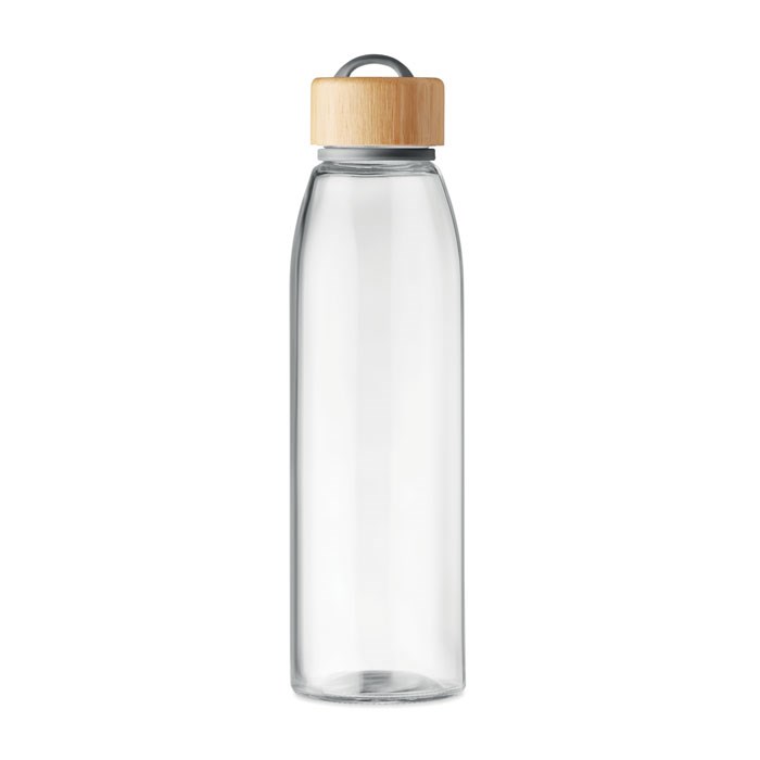 Waterfles Glas Bamboe 500 ml