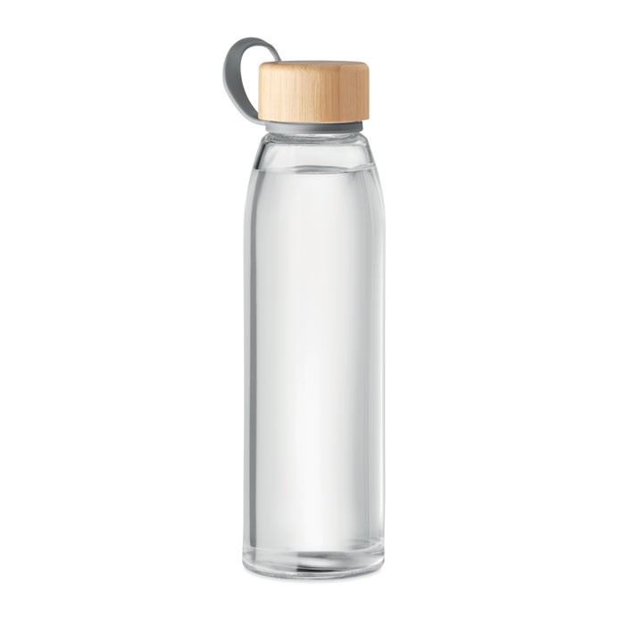Waterfles Glas Bamboe 500 ml