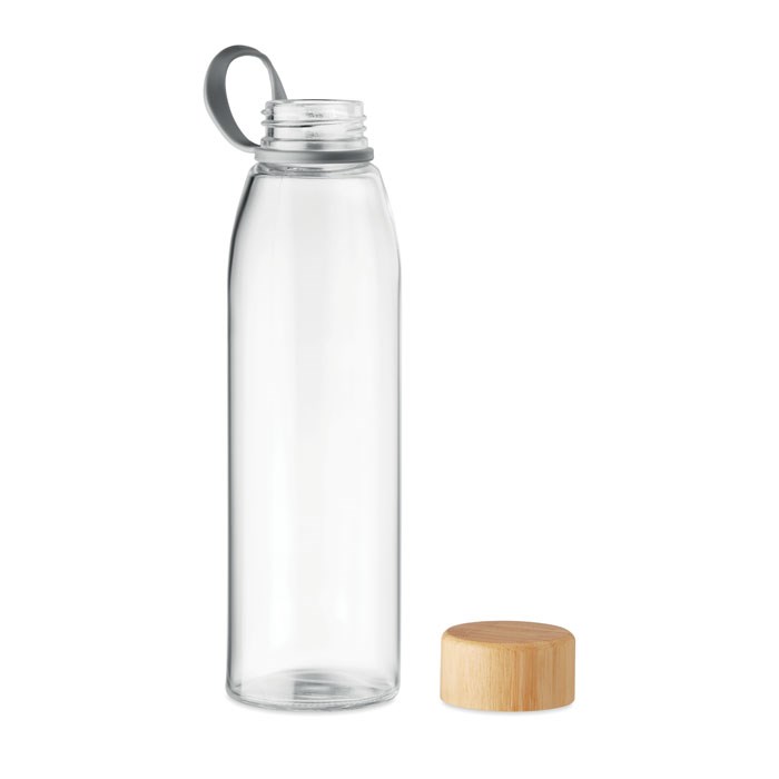 Waterfles Glas Bamboe 500 ml