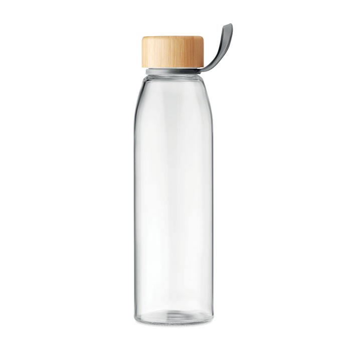 Waterfles Glas Bamboe 500 ml