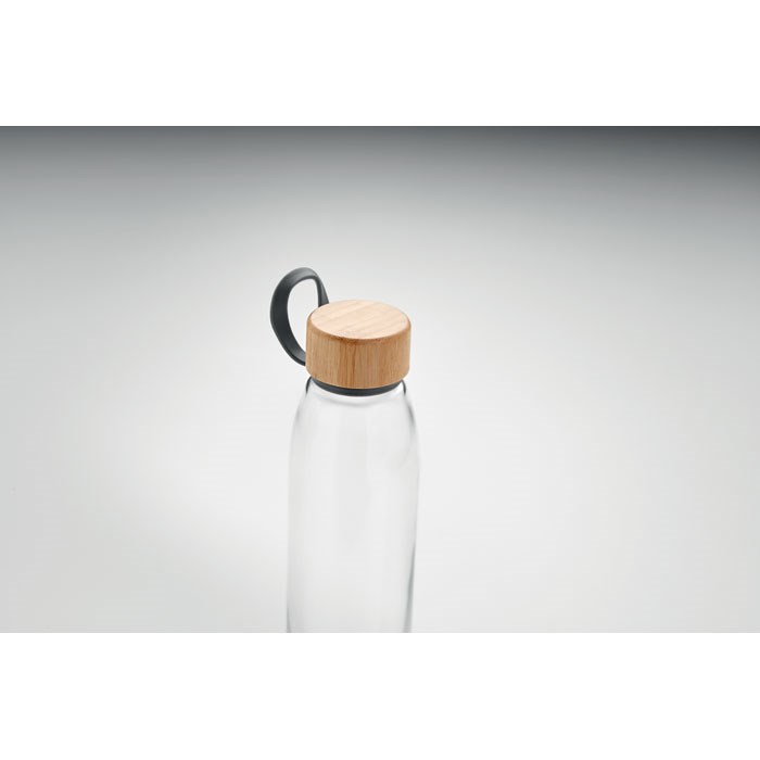 Waterfles Glas Bamboe 500 ml