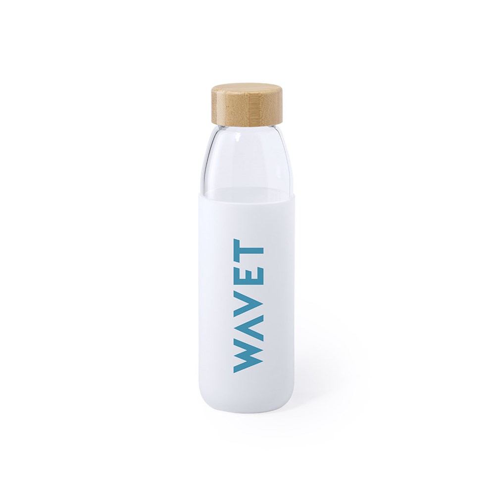 Waterfles Glas Bamboe 540 ml