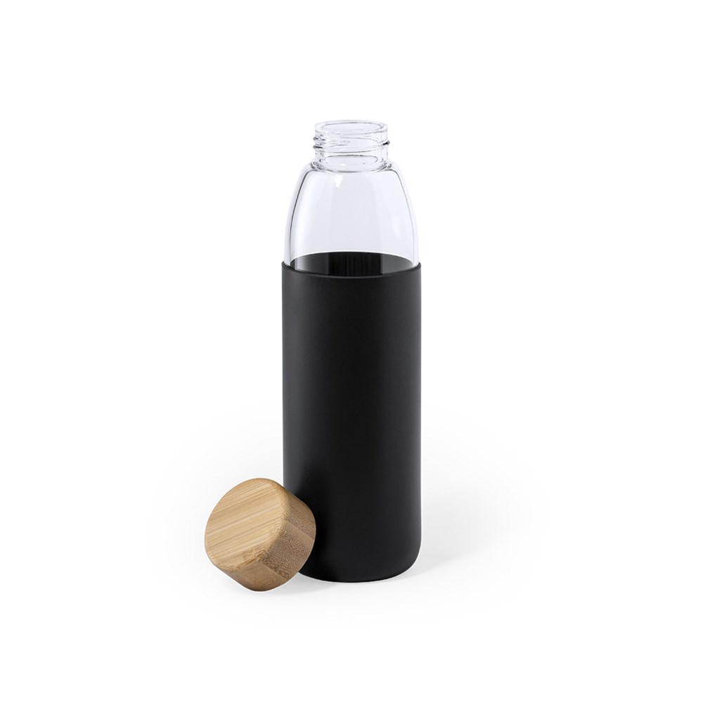 Waterfles Glas Bamboe 540 ml
