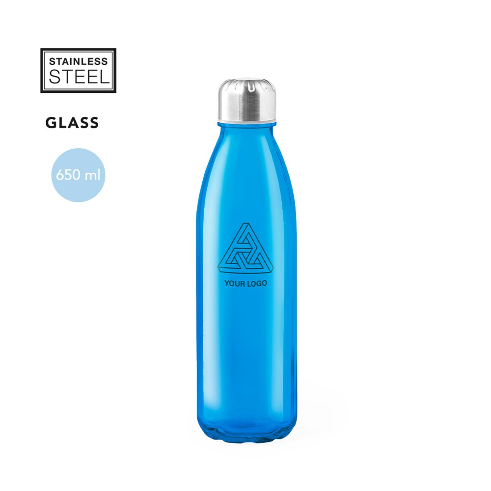 Waterfles Glas RVS 650 ml