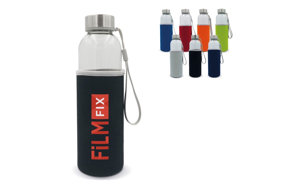 Waterfles Glas Sleeve 500 ml