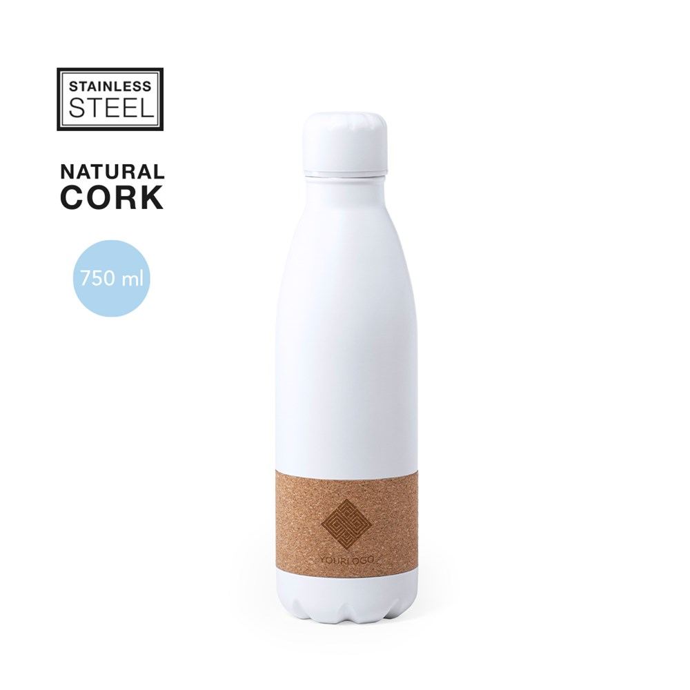 Waterfles Roestvrijstaal Kurk 750 ml