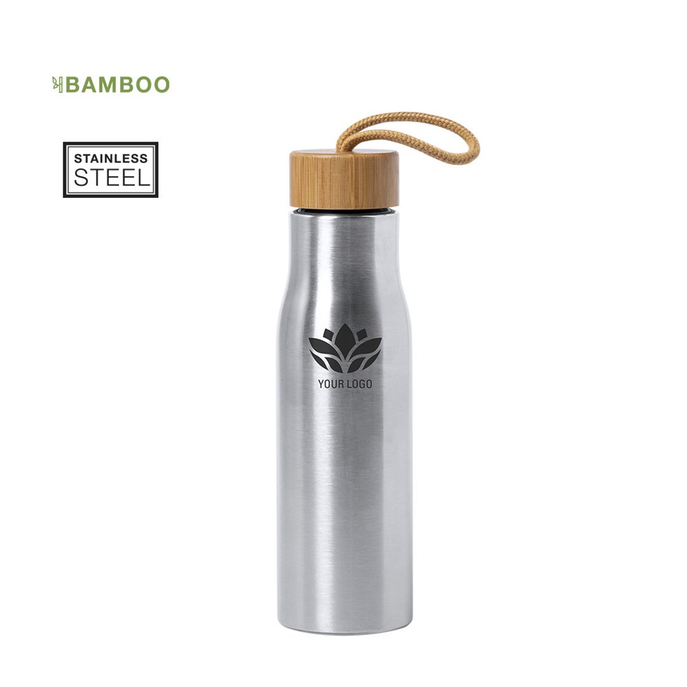 Waterfles RVS Bamboe 600 ml